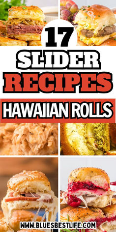 A collection of slider recipes on Hawaiian rolls. Hawaiian Roll Sandwiches, Italian Sliders, Hawaiian Sliders, Copycat Food, Charleston Trip, Breakfast Sliders