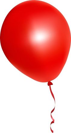 a red balloon with a string attached to it