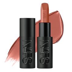 A high-end dimensional satin lipstick that delivers long-lasting comfort with vibrant, pure-color payoff. Explicit lipstick. Warm beige. Satin finish. LIPSTICK. National Lipstick Day, Nars Lipstick, Dimensional Color, Nars Makeup, Rosehip Seed Oil, Satin Lipstick, Long Lasting Lipstick, Manicure Y Pedicure, Lipstick Shades