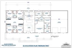 the floor plan for a two story house with three bedroom and an attached kitchen area