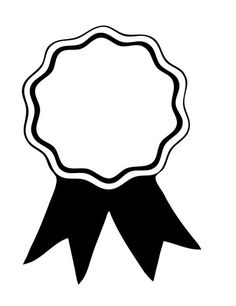 a black and white image of a ribbon