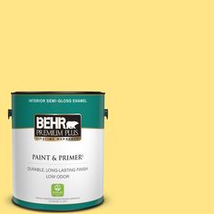 behr ultra stain - blocking paint and primer in one, yellow gloss finish