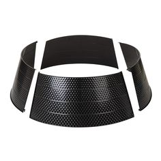 a close up of a black belt on a white background