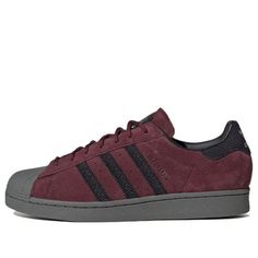 adidas Superstar 'Shadow Red' GW2173 Adidas Sneakers For Winter Streetwear, Adidas Winter Streetwear Sneakers, Sporty Red Winter Sneakers, Adidas, Red