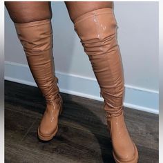 Sizes 6.5- 10 Available Brand New W Box Tan Color Thigh High Flat Boots Fashion Nova Used For Exposure Trendy Wide Calf Over The Knee Boots, Trendy Wide Calf Over-the-knee Boots, Trendy Thigh-high Platform Boots For Wide Calves, Trendy Beige Knee-high Platform Boots, Trendy Over-the-knee Faux Leather Platform Boots, Trendy Over-the-knee Boots, Trendy Faux Leather Knee-high Boots, Trendy Knee-high Platform Boots, Trendy Spring Over-the-knee Boots