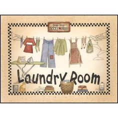 In The Laundry Room By Linda Spivey Art Print - 12 X 16-Penny Lane Publishing-The Village Merchant Retro Laundry Room, Laundry Art, Vintage Laundry Room, Laundry Room Art, Vintage Laundry, Laundry Signs, Iron Wall Art, Laundry Rooms, Laundry Room Decor