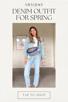 Loving this checkered fanny pack for a spring handbag! It paired perfectly with a denim outfit for an easy spring outfit. Tap to shop! Simple Spring Outfits, Spring Handbags, Outfit For Spring, Grace To You, Warm Weather Outfits, Everyday Outfit, Denim Outfit, Spring Summer Outfits, Summer Outfit