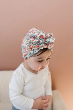 This spring gray floral baby turban is the best lightweight baby accessory this summer and fall. Each turban is lightweight and fits babies best 2-12 months. White Cotton Headwrap For Summer, White Summer Turban, Adjustable White Turban For Spring, Adjustable White Headwrap For Spring, Spring Cotton Headwrap With Matching Headband, Cotton Headwrap With Matching Headband For Spring, Adjustable Cotton Turban For Summer, Summer Cotton Turban With Adjustable Fit, Cotton Summer Turban One Size Fits Most