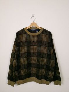 Vintage Brown/Beige Checkered Crewneck Sweater. Measurements Length: 27" Armpit to armpit: 23 1/2" Armpit to end of sleeve: 22" Condition: Gently used, There's no holes or stains. Good condition. ※Please read the policy before you purchase※ Boyfriend Sweater, Concept Clothing, Modern Vintage Fashion, Sweater Jumper, Dream Clothes, Jumper Sweater, Brown Beige, Crewneck Sweater