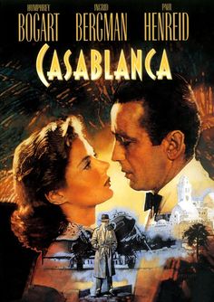 an old movie poster for the film's title, asablanaca starring actors