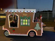 a truck decorated with christmas lights and decorations