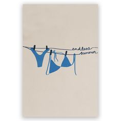 an illustration of clothes hanging on a line with the words endless summer written above it