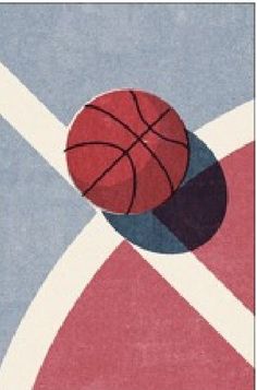 an illustration of a basketball in the middle of a hoop