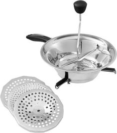 an image of a strainer and colander set