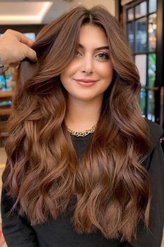 Cocoa Brown Hair Color, Cocoa Brown Hair, Light Chocolate Brown Hair, Brown Hair Tones, Chocolate Brown Hair Color, Honey Brown Hair, Brown Hair Looks, Brown Hair Inspo, Hair Color Caramel