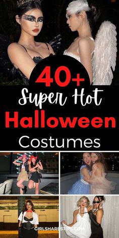 halloween costumes for women with text overlay that reads 40 + super hot halloween costumes