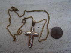 Religious antique French vermeil gold plated chain necklace with vermeil gold plated Christian cross crucifix with transparant stones. I bought the chain with cross on a brocante ( fleamarket ) ( Lille ) in France. Measures Chain: 16,8 inches ( 42 cm ) Measures cross crucifix ; 0,87 x 1,4 inches ( 2,24 x 3,57 cm ) If you don't have paypal you can pay by bank transfer. Registered shipping is possible. For other pictures or information do not hesitate to contact me. I deliver all over the world. Chain With Cross, Christian Cross, Gold Plated Chains, Bank Transfer, Blue Stone, Cross Pendant, Collectable Items, French Antiques, Antique Silver