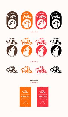 the logos for different types of pizzas and other foods are shown in this image