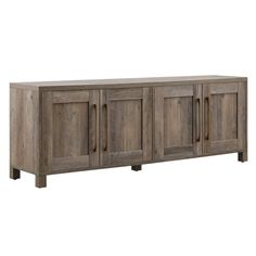 the sideboard is made from wood and has four doors