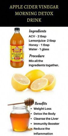 Apple Cider Vinegar Morning, Morning Detox Drink, Full Body Detox, Natural Detox Drinks, Smoothie Detox, Detox Drinks Recipes, Diet Drinks, Healthy Drinks Recipes, Juice Recipes