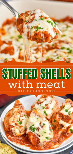 "Stuffed shells with meat are the ultimate comfort food, absolutely delicious. These can be made ahead and frozen. They are the perfect dinner recipe.

" Stuffed Meat Shells, Meat Sauce Stuffed Shells, Stuffed Shells With Red Sauce, Stuffed Pasta Shells With Meat, Frozen Stuffed Shells Recipe, Italian Stuffed Shells With Meat, Homemade Stuffed Shells, Meat Stuffed Shells Beef, Stuffed Shells Meat