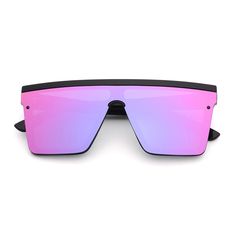 Flat Top Purple Mirror Sunglasses - UV400 Look fashionable while protecting your eyes with the Big Purple Flat Top Sunglasses. These ultra-modern sunglasses feature flat top purple reflective lenses for superior protection against the sun's UV rays. With stylish, bold frames, they help you stand out in any setting. Make a statement with the Big Purple Mercury Sunglasses Women. Lenses Optical Attributes: MIRROR Gradient Anti-reflective UV400 Modern Purple Shield Sunglasses With Gradient Lenses, Purple Shield Sunglasses With Tinted Lenses For Summer, Modern Purple Shield Sunglasses With Uv Protection, Modern Purple Shield Sunglasses With Uva Protection, Purple Shield Sunglasses With Uv Protection For Summer, Summer Purple Shield Sunglasses With Uv Protection, Summer Purple Shield Sunglasses With Mirrored Lenses, Modern Purple Sunglasses For Outdoor, Purple Mirrored Sunglasses