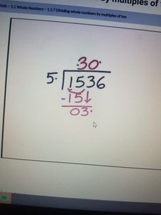 a computer screen showing the numbers and symbols for each digit number, which are written in red