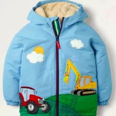 Price Is Firm No Offers Nwt 11 12 Mini Boden Tractor Harvest Autumn Sherpa Line Coat Jacket Boys Sz 11-12 152 Cm Brand New With Tags Perfect Present Gift First Day Back To School Fall Halloween Autumn Harvest Theme Sweet Anorak Puffer Has Appliques On It Sunshine Tractor Tractors Farm Farming Theme Crane Constructions On Fields Of Grass Water Resistant Lined Sherpa Lining Pockets 100% Polyester Fill Machine Washable Matching Brother Sizes Twins Avl Playful Cotton Outerwear For Outdoor, Playful Long Sleeve Outerwear For Outdoor, Hooded Outerwear With Fleece Lining For Playtime, Playful Hooded Outerwear For Playtime, Winter School Cotton Outerwear, Winter Cotton Outerwear For School, Playful Fall Outdoor Outerwear, Playful Winter Outerwear For Outdoor, Playful Hooded Winter Outerwear