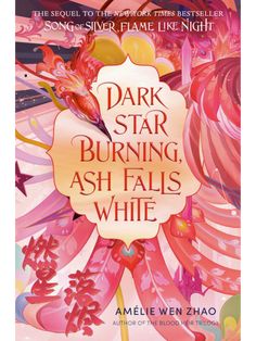 the book cover for dark star burning, ash falls while