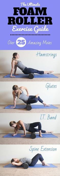 the ultimate foam roller exercise guide for lower back and upper body muscles, with instructions on how to do it