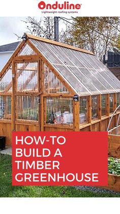 a wooden greenhouse with the words how to winter proof your garden