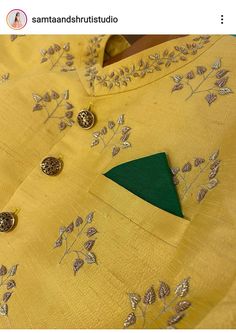 Boys Sherwani, Baby Crafts Diy, Stylish Men Wear, Kids Dress Boys, Wedding Dresses Men Indian, Gents Kurta Design, Embroidery Leaf, Men Kurta