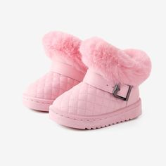 Toddler & Kids Basic Solid Color Buckle Decor Snow Boots Only CAD $28.55 PatPat CA Baby Snow Boots, Snow Boots Toddler, Toddler Winter Boots, Winter Outdoor Activities, Pink Plush-lined Winter Slippers, Kids Snow Boots, Childrens Shoes, Snow Boots, Dark Pink