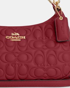 COACH® | Teri Shoulder Bag In Signature Leather Coach Teri Shoulder Bag, Life Manifestation, Billionaire Luxury, Expensive Bag, Coach Outlet, Leather Coach, Birthday List, Pretty Bags, Winter Fits