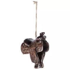 a horse ornament hanging from a rope