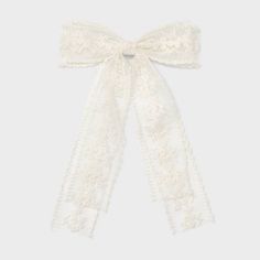 Two Layer Bow Hair Barrette - Wild Fable™ Ivory Carpenter Outfits, Suede Headbands, White Hair Bow, Sabrina Carpenter Outfits, White Hair Bows, Styling Hair, Claw Hair Clips, Ribbon Hair Bows, Lace Bows