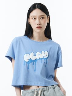 Editor's notesIt is a casual short sleeves t-shirt in soft cotton fabric. The cropped t-shirt features loose fit and graphic print of melted logo artwork.- Loose fit- Graphic print- Side slits- 100% CottonMeasurements(in.)One Size- Shoulder: 18.1 in.- Chest: 23.2 in.- Sleeve Length: 5.3 in.- Length: 18.9 in.*Model info: Height 5’ 8” / Fitting size: One SizeComposition & Care- 100% Cotton- Hand wash separately- Do not tumble dryDesigner- by PLAYIAN Graphic Print Boxy Cropped T-shirt With Short Sleeves, Boxy Fit Graphic Print Cropped T-shirt, Boxy Fit Graphic Cotton Cropped T-shirt, Boxy Fit Cotton Graphic Cropped T-shirt, Spring Logo Print Cropped Cotton T-shirt, Boxy Fit Graphic Tee Cropped T-shirt, Spring Cotton Cropped T-shirt With Logo Print, Spring Cropped Cotton T-shirt With Logo Print, Cotton Cropped Graphic Tee With Logo Print