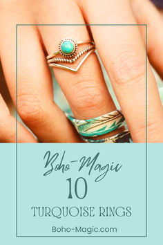 10 Turquoise Rings for Boho Women Lovers Spiritual, Spiritual People, Ethical Shopping, Beautiful Stones, Vibrant Blue, Boho Women