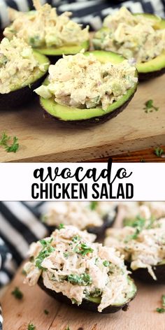 avocado chicken salad is an easy appetizer that can be made in minutes