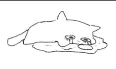 a drawing of a dolphin with its mouth open and eyes closed, in the shape of a star