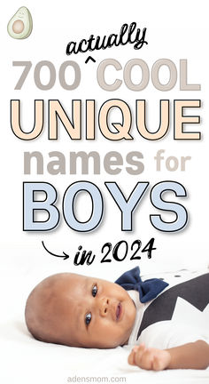 700 actually cool unique names for boys in 2024 - picture of baby boy wearing a bowtie lying on his back Unique C Names, Latino Boy Names, Unique Names For Boys, Cool Unique Names, Uncommon Boy Names