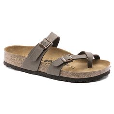 Mayari Birkibuc Mocha | BIRKENSTOCK Mocha Birkenstock, Birkenstock Slides, Brown Birkenstock, Birkenstock Styles, Suede Fashion, Strap Wedge, Zermatt, Birkenstock Mayari, Shoe Insoles