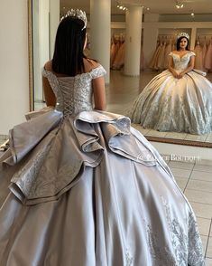 Silver Dress Quinceanera, Silver Xv Dresses, Silver Quinceanera Dresses