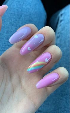 Beautiful Wedding Nails, Nails Aesthetics, Latest Nails, Summer Nails Art, Nail Nail Designs, Heart Purple, Nail Art Easy, Acrylic Nails Ideas