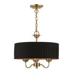 a black and gold chandelier hanging from the ceiling