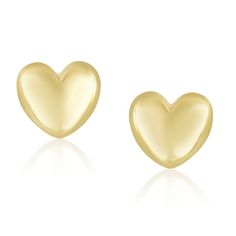 An Exuding, simple elegance these earrings feature a puffed heart design with the gorgeous polished finish. Made of 14k yellow gold and secured with push backs. Shiny Earrings, Front Back Earrings, Rose Gold Studs, Puffed Heart, Round Stud Earrings, Healing Jewelry, Freshwater Cultured Pearls, Heart Studs, Fine Earrings