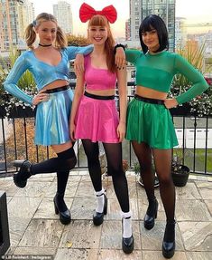 Riverdale girl Powerpuff Kızları, Powerpuff Girls Costume, Trio Costumes, Costume Carnaval, Best Celebrity Halloween Costumes, Matching Halloween Costumes, Celebrity Costumes, Costume Disney