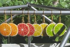 Citrus Fruit Earrings | Etsy Orange Jewelry, Fruit Earrings, Orange Crush, Best Fruits, Enamel Earrings, Citrus Fruit, Earrings Etsy, Gorgeous Earrings, Grapefruit