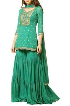 Chunri Dupatta With Plain Suit, Garara Dress, Kurta Design, Sharara Suit