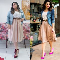 Plus Size Romantic Outfits, Romantic Outfit, Clothing Inspiration, Style Mistakes, Romantic Style, Out Of Style, Skirt Fashion, Body Types, Spring Fashion